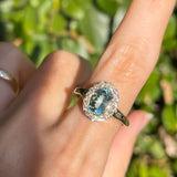 Aquamarine Dream Halo Ring