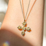 Cross of Roses Pendant