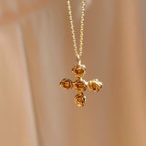 Cross of Roses Pendant