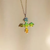 Cross of Roses Pendant
