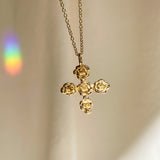 Cross of Roses Pendant