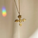 Cross of Roses Pendant