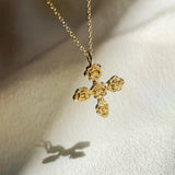 Cross of Roses Pendant