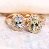 Aquamarine Dream Halo Ring