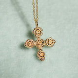 Cross of Roses Pendant