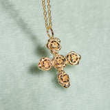 Cross of Roses Pendant