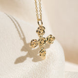 Cross of Roses Pendant