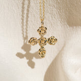 Cross of Roses Pendant