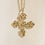 Cross of Roses Pendant