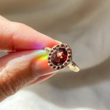 Heirloom Garnet Halo Ring
