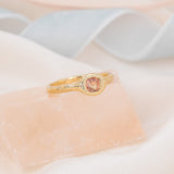 Padparadsha Sapphire Solitaire Ring II