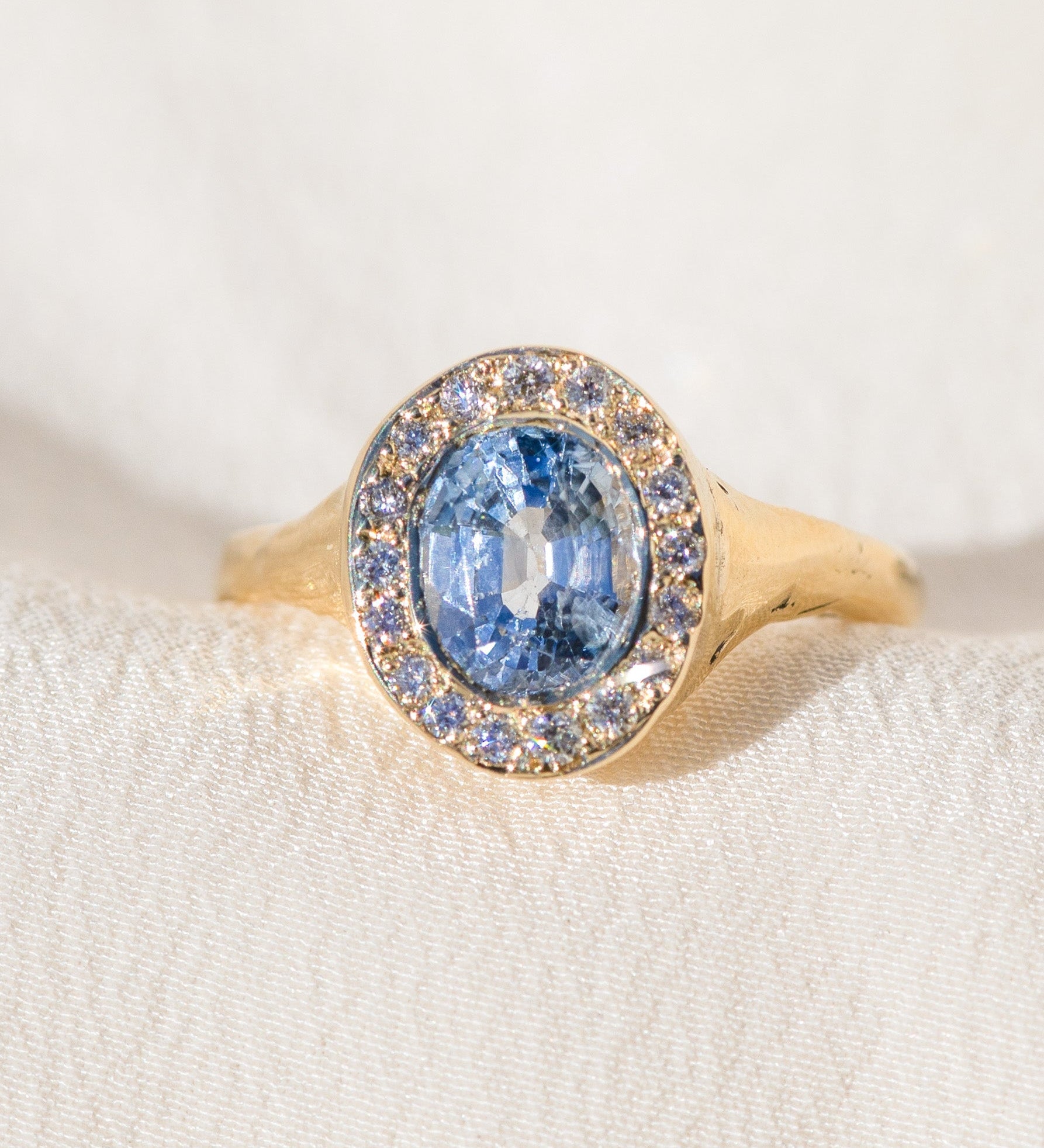 Collection of sapphire jewelry pieces from ceremonial rings to pendants