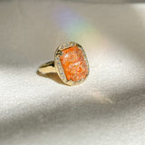 Soleil Sunstone Diamond Ring