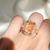 Soleil Sunstone Diamond Ring