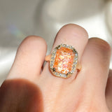 Soleil Sunstone Diamond Ring