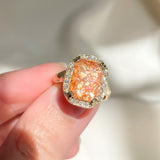 Soleil Sunstone Diamond Ring