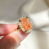 Soleil Sunstone Diamond Ring