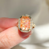 Soleil Sunstone Diamond Ring