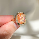 Soleil Sunstone Diamond Ring