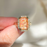 Soleil Sunstone Diamond Ring