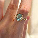 Nigerian Emerald Hidden Halo Ring