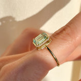 Nigerian Emerald Hidden Halo Ring