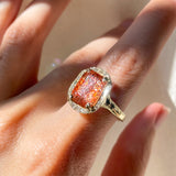 Sunstone Rose Diamond Ring