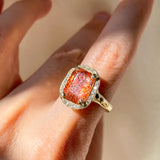 Sunstone Rose Diamond Ring