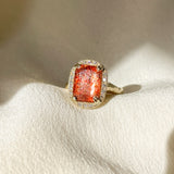 Sunstone Rose Diamond Ring