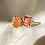 Sunstone Rose Diamond Ring