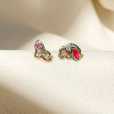 Rouge Vitrail Studs