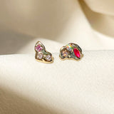 Rouge Vitrail Studs