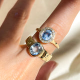 Periwinkle Halo Ring