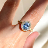 Periwinkle Halo Ring