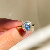 Periwinkle Halo Ring