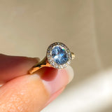 Periwinkle Halo Ring