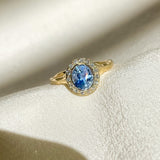 Periwinkle Halo Ring