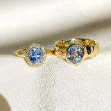 Periwinkle Halo Ring