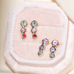Diamond, Pink Sapphire, Ruby & Pink Sapphire, Tanzanite, Aquamarine 14k Yellow Gold Studs