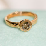 22k Champagne Diamond Ring