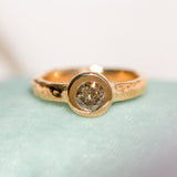 22k Champagne Diamond Ring