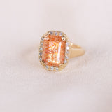 Soleil Sunstone Diamond Ring