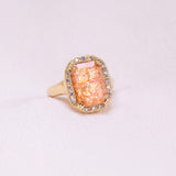 Soleil Sunstone Diamond Ring