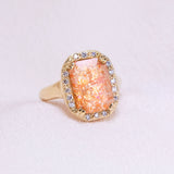 Soleil Sunstone Diamond Ring