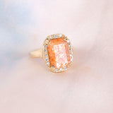 Soleil Sunstone Diamond Ring