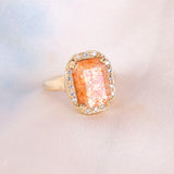 Soleil Sunstone Diamond Ring