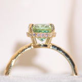 Ethereal Tourmaline Hidden Halo Ring