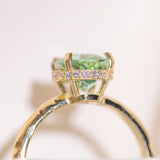 Ethereal Tourmaline Hidden Halo Ring