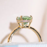 Ethereal Tourmaline Hidden Halo Ring