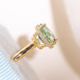 Ethereal Tourmaline Hidden Halo Ring